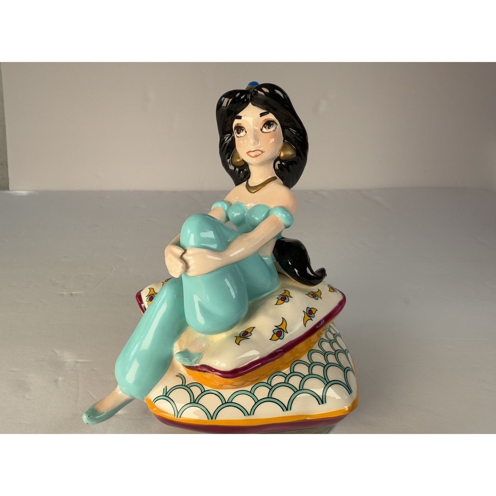 Vintage Disney Aladdin Jasmine Music Box Schmid Whole New World Ceramic